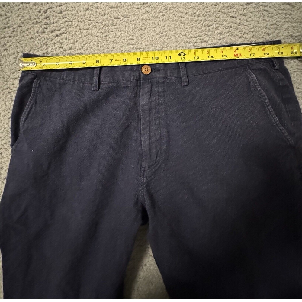 J. CREW Sutton Chino Pants Mens 38‎ Navy Blue Flat Front Dress Slacks Trousers - Picture 6 of 8
